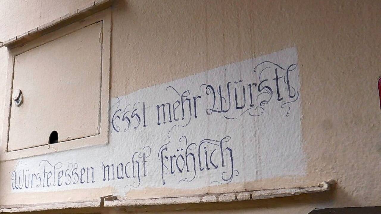 Der schräge Würstel-Spruch.  