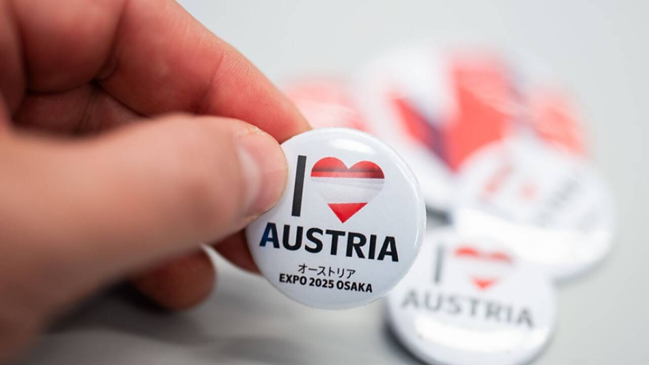 Teil des Österreich-Auftritts bei Expo: 'I love Austria'-Button 
