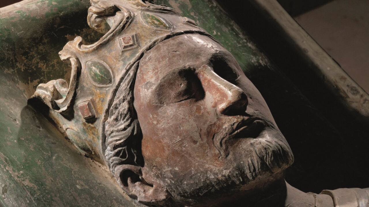Grabfigur Richards I. Löwenherz in der Abtei Fontevraud, um 1200. 