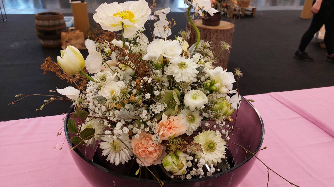 Eine der Kreationen für den Blumenstraußwettbewerb.  
