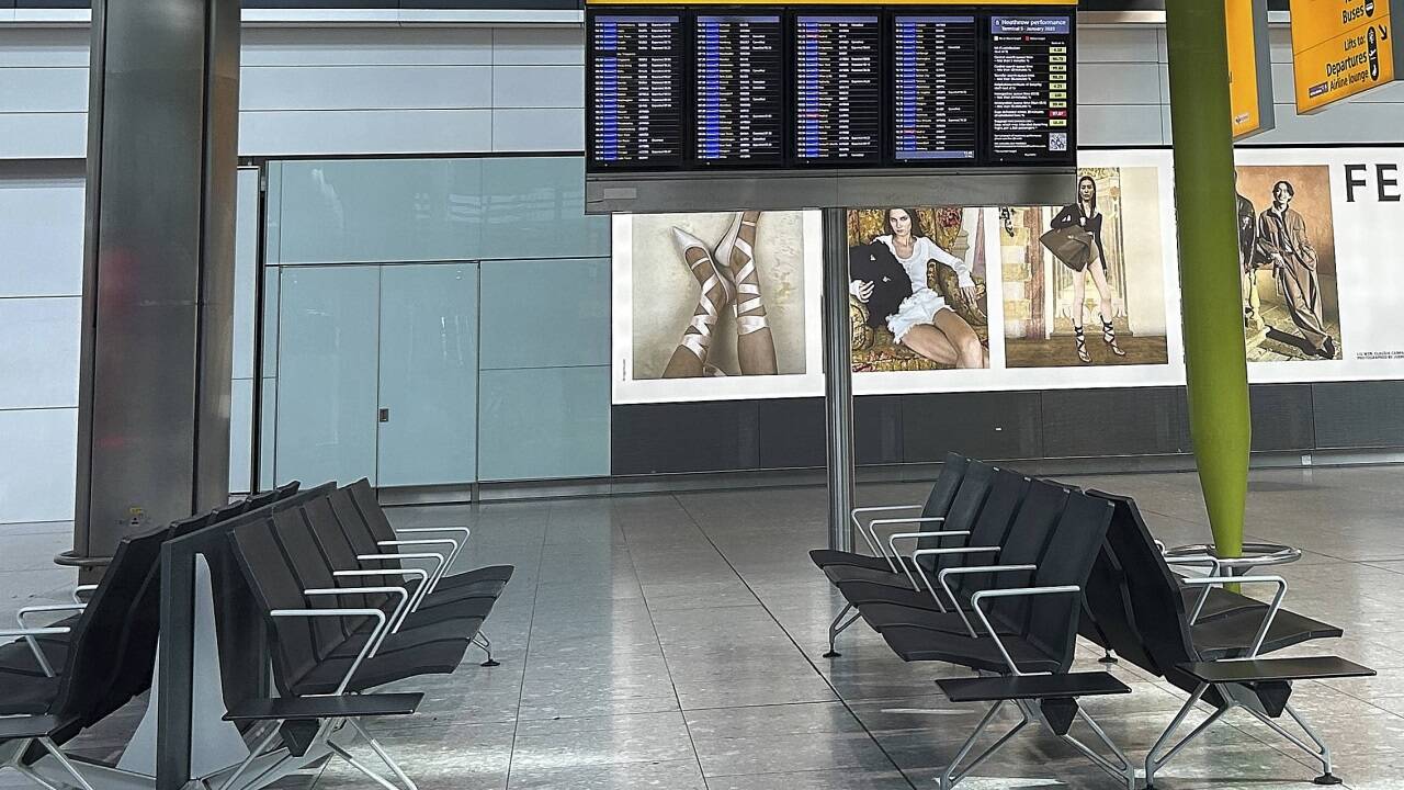 Leere Wartebereiche in Heathrow.  