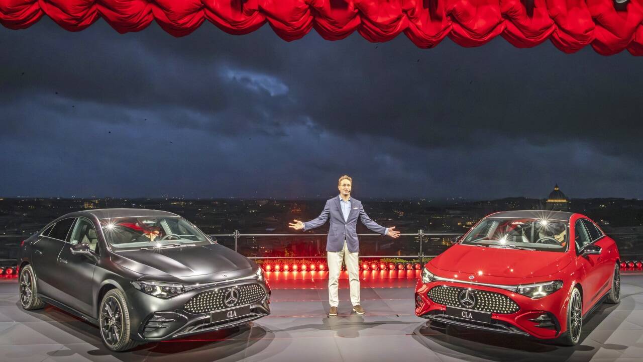 Mercedes-Benz präsentiert den neuen CLA während eines pulsierenden Events in der Villa Miani am 13. März 2025 in Rom, Italien.  