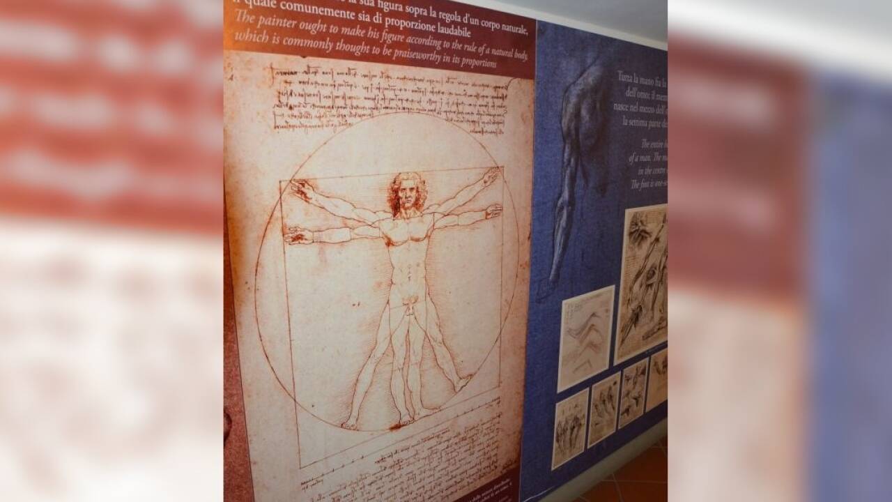 Leonardos Maß aller Dinge: der Goldene Schnitt. Zu bestaunen in seinem Geburtsort Vinci.  