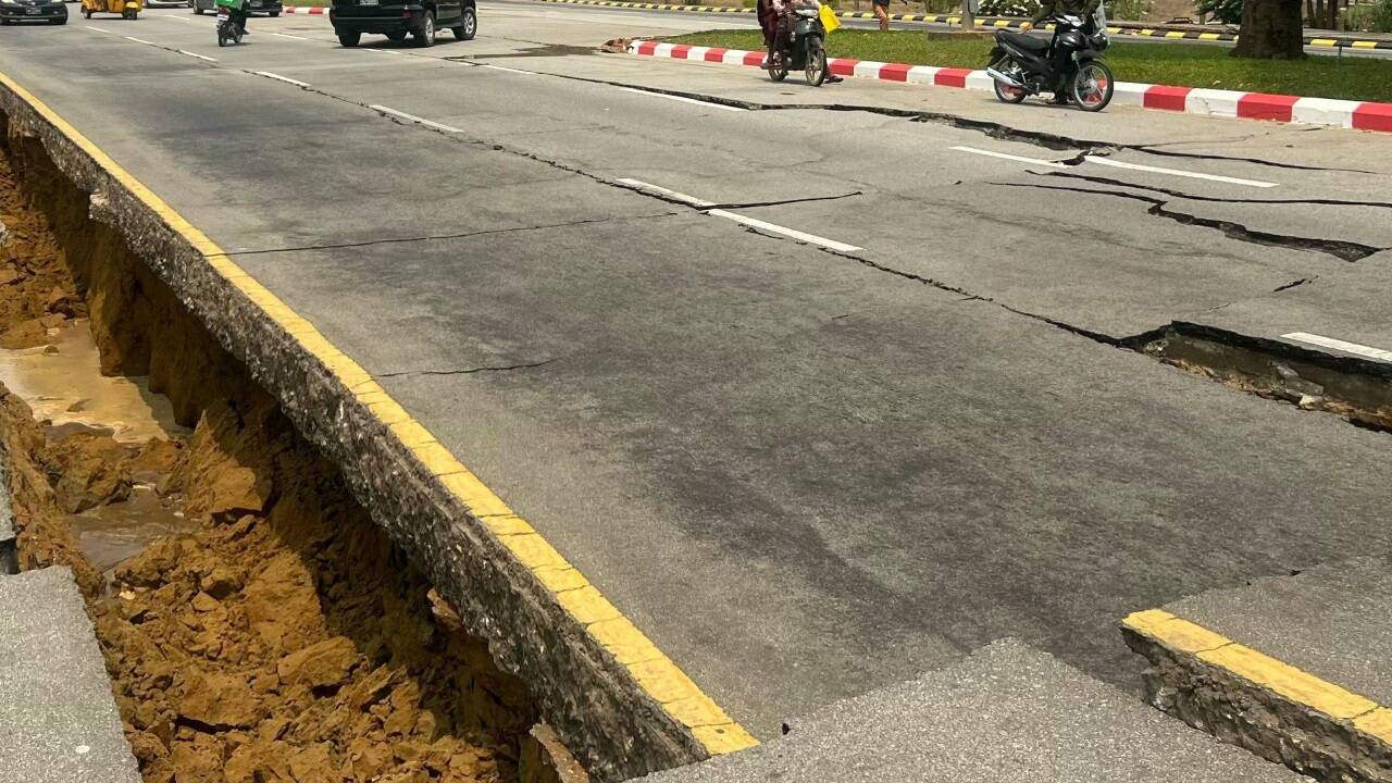 Zerstörung in Myanmar.  