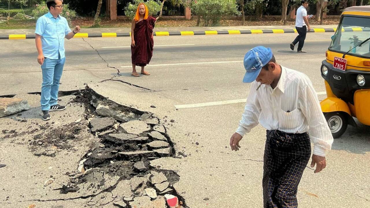 Zerstörung in Myanmar.  