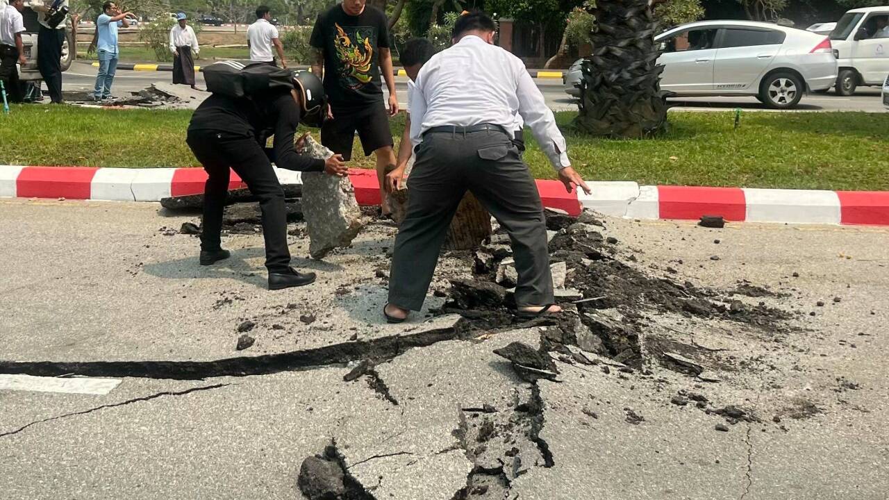 Zerstörung in Myanmar.  