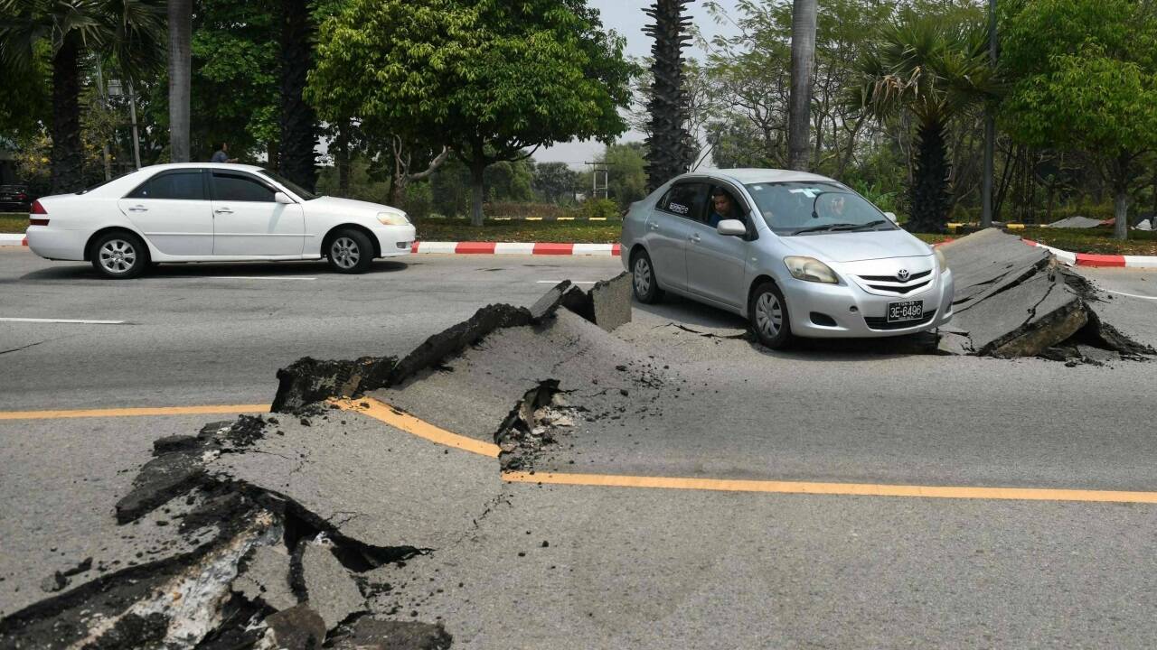 Zerstörung in Myanmar.  