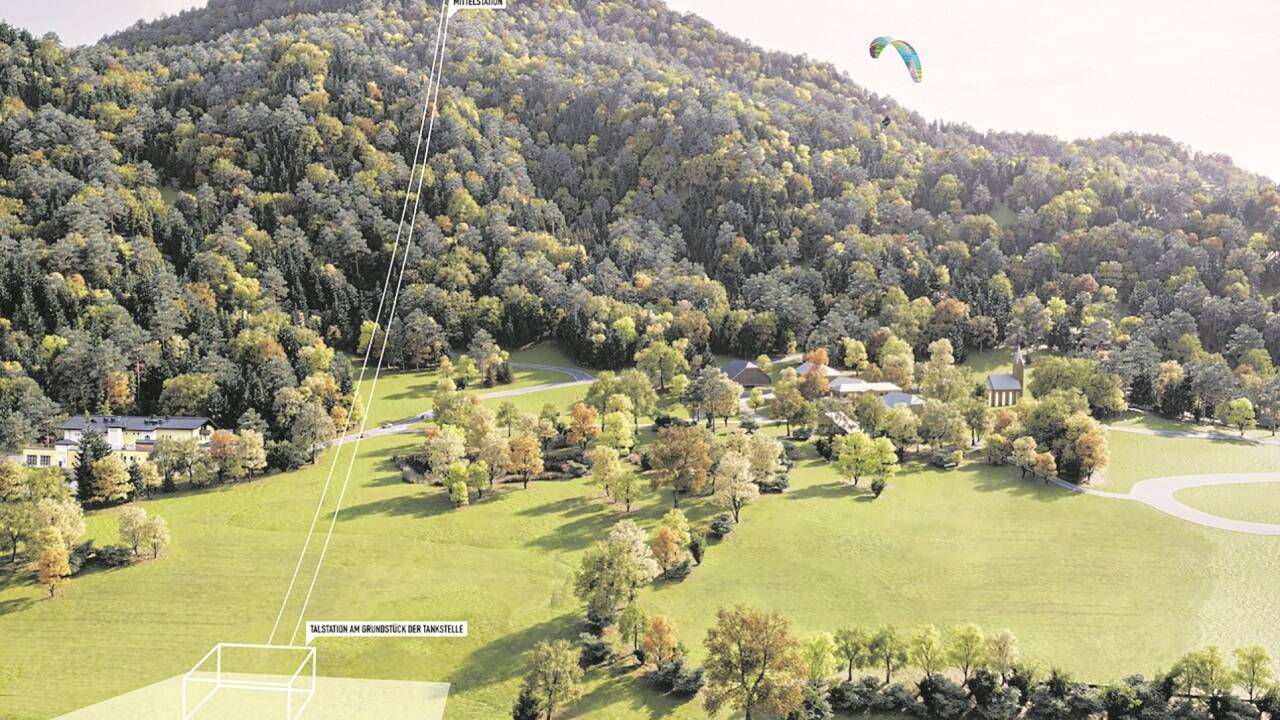 Von Koppl-Guggenthal auf die Gaisbergspitze: Hier soll nach den Plänen der Projektbetreiber die Trasse der Gaisberg-Seilbahn verlaufen. 