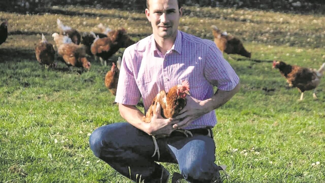 Christoph Buttenhauser (GF SalzburgerLand-Ei) hält auf seinem Hof in Obertrum 4500 Legehennen. 