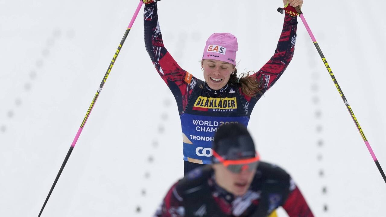 Bei der WM in Trondheim durfte sich Carina Edlinger noch über Gold für Österreich freuen. 