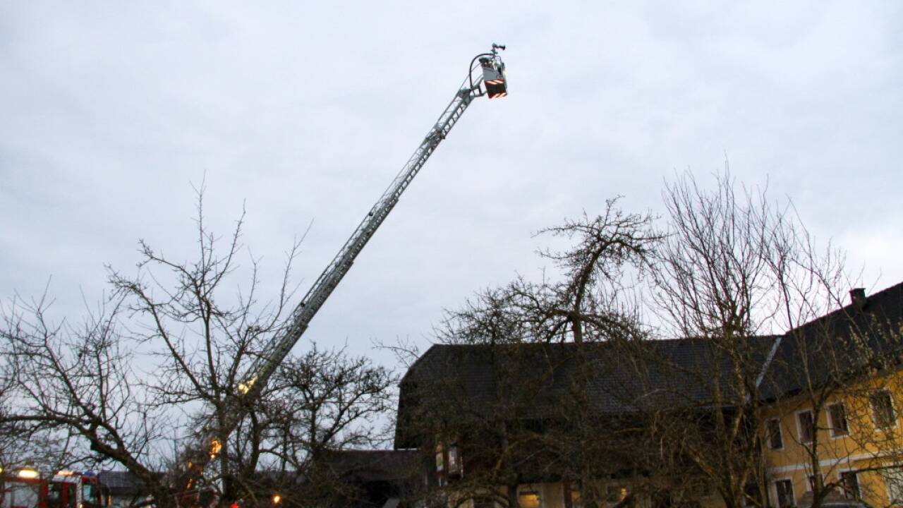 Bilder von der Großübung in Oberndorf. 