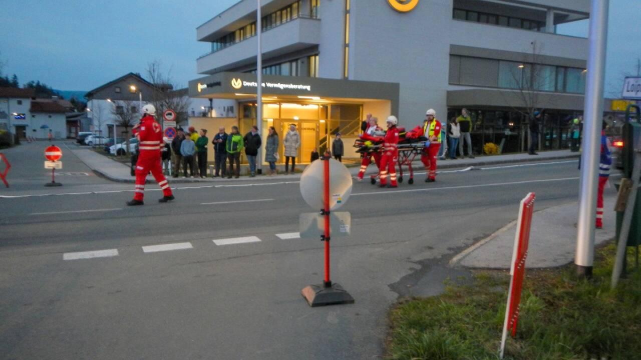 Bilder von der Großübung in Oberndorf. 