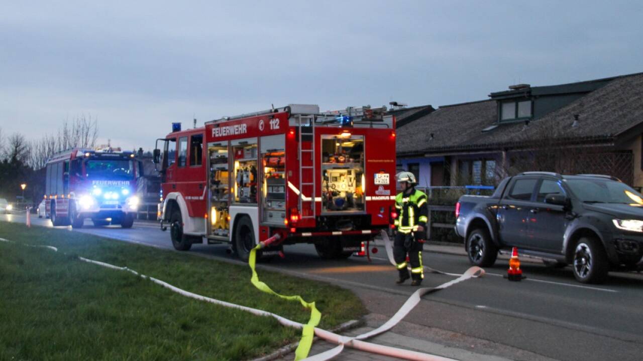 Bilder von der Großübung in Oberndorf. 
