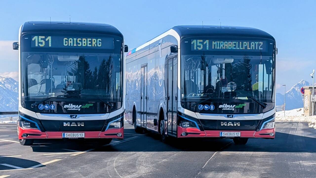 Ab sofort fährt die Linie 151 nur noch vollelektrisch auf den Gaisberg. 