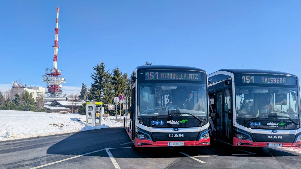 Ab sofort fährt die Linie 151 nur noch vollelektrisch auf den Gaisberg. 