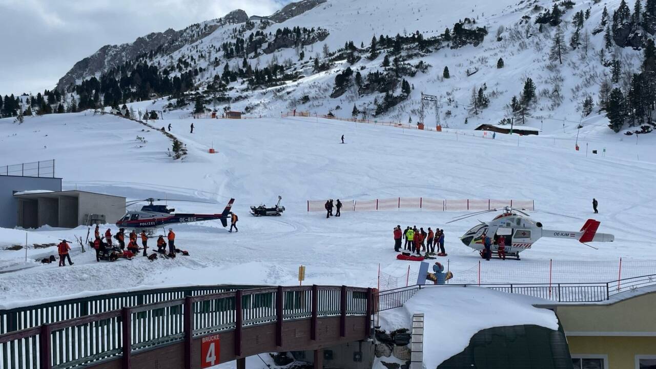 Bilder vom Bergrettungseinsatz in Obertauern. 
