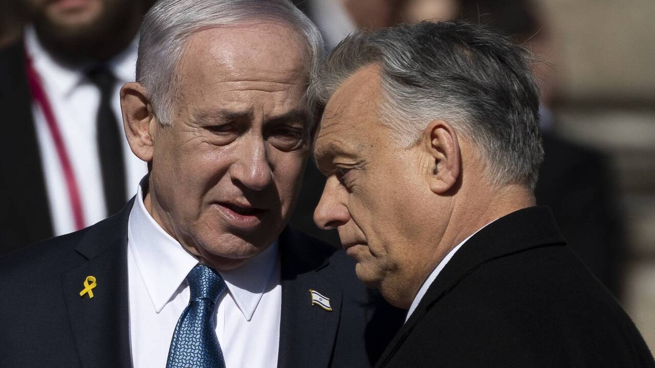 Ungarns Präsident Viktor Orbán empfängt den israelischen Ministerpräsidenten Benjamin Netanjahu. 