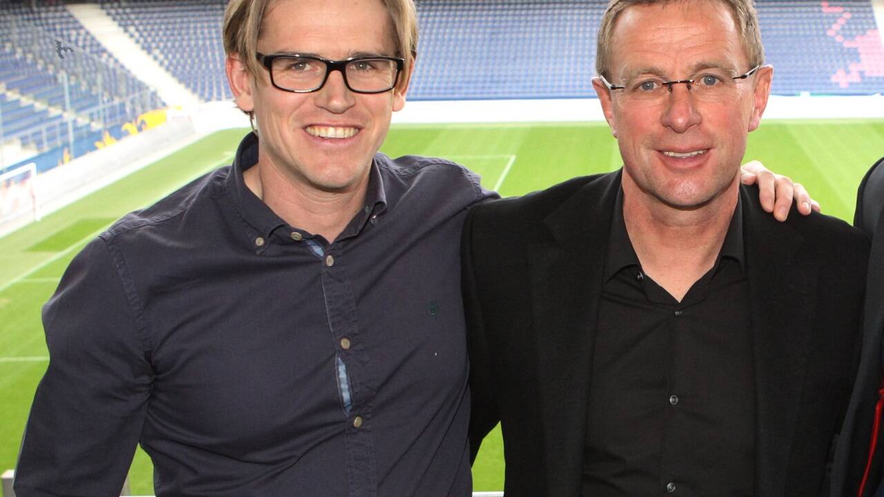 Christoph Freund (l.) und Ralf Rangnick prägten in Salzburg eine Ära (Archivbild aus 2015). 