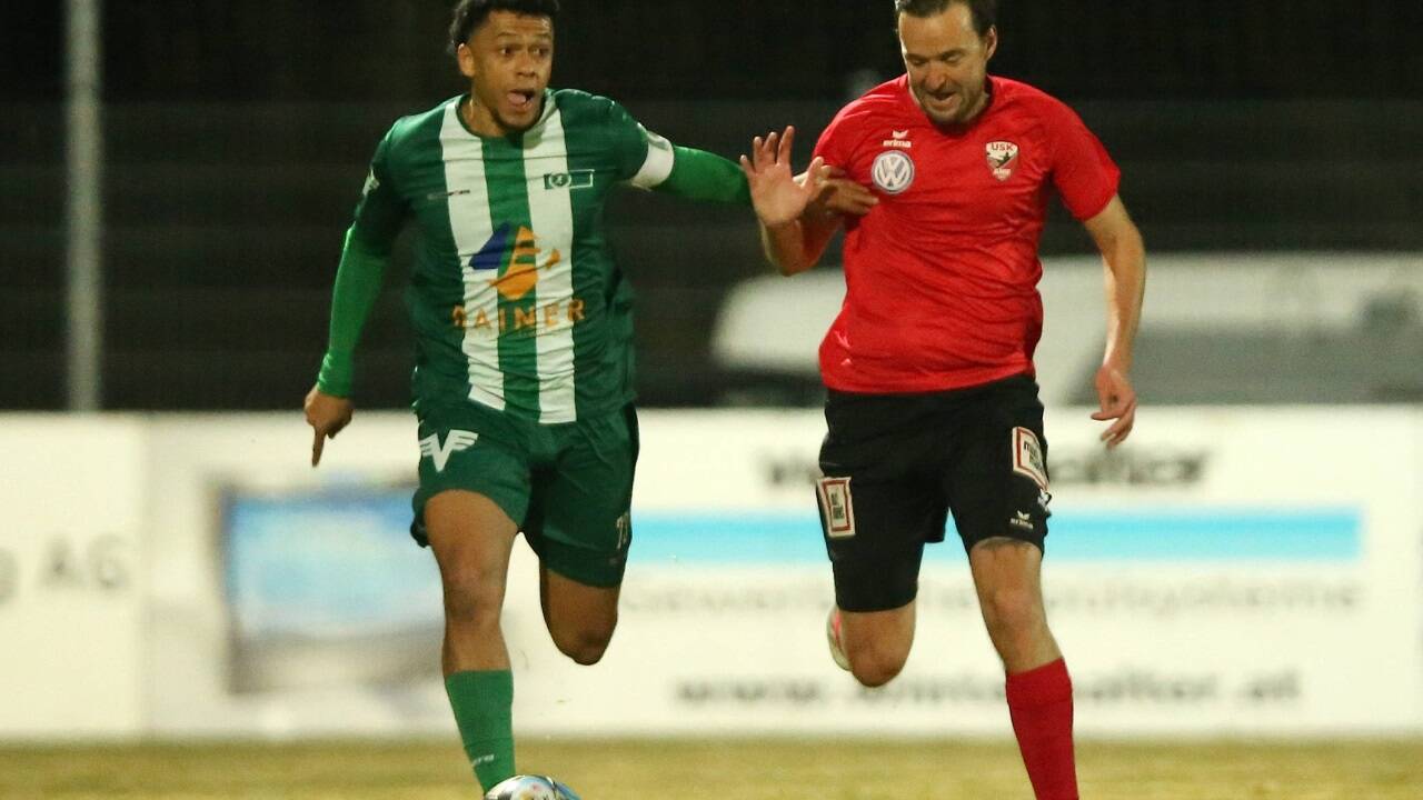 Yannick Johnson (links) besiegte mit Straßwalchen den ASV Salzburg. 