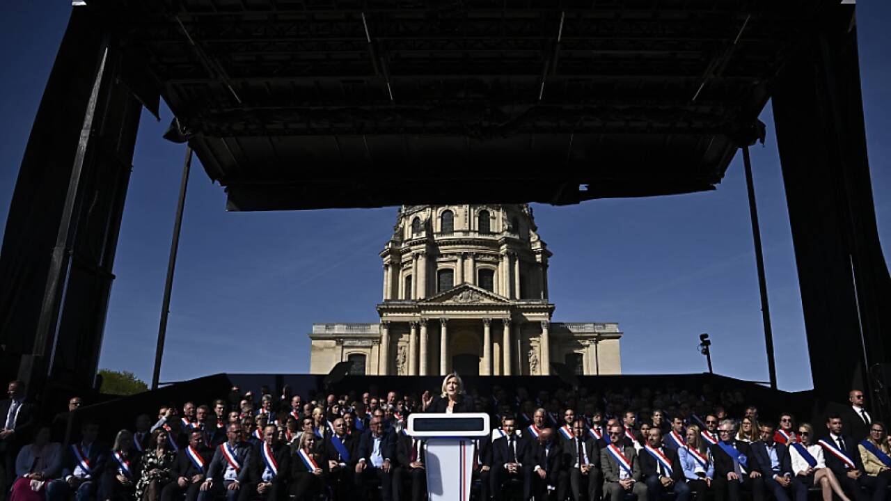 Le Pen hielt eine Rede 