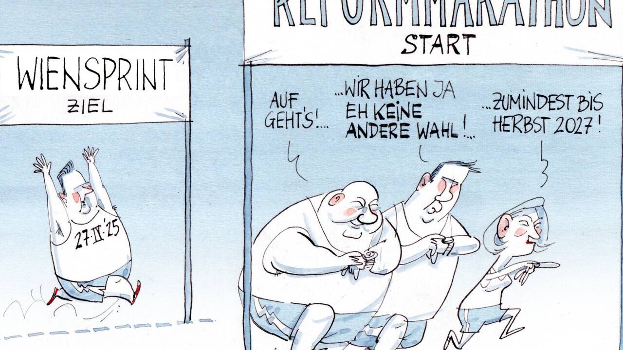 Die große Chance ... Karikatur von Thomas Wizany.  