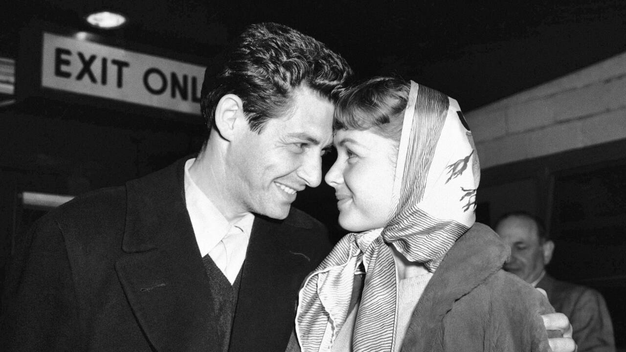 Debbie Reynolds und ihr Verlobter Eddie Fisher. 