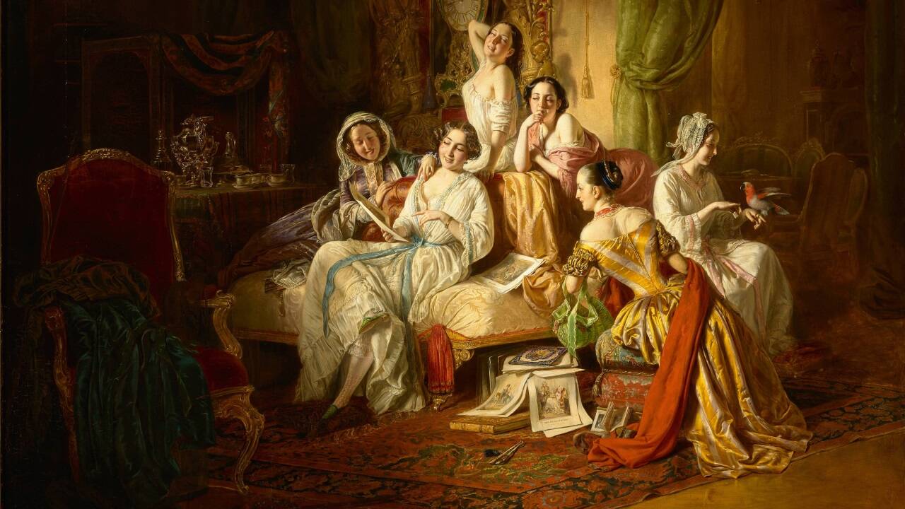 „Mädchen nach dem Ball“ von József Borsos, 1850. 