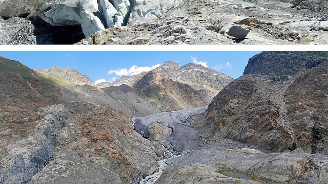 Der Gepatschferner im Vergleich Juli 2017 und Juli 2023 Der Gepatschferner im Vergleich Juli 2017 und Juli 2023