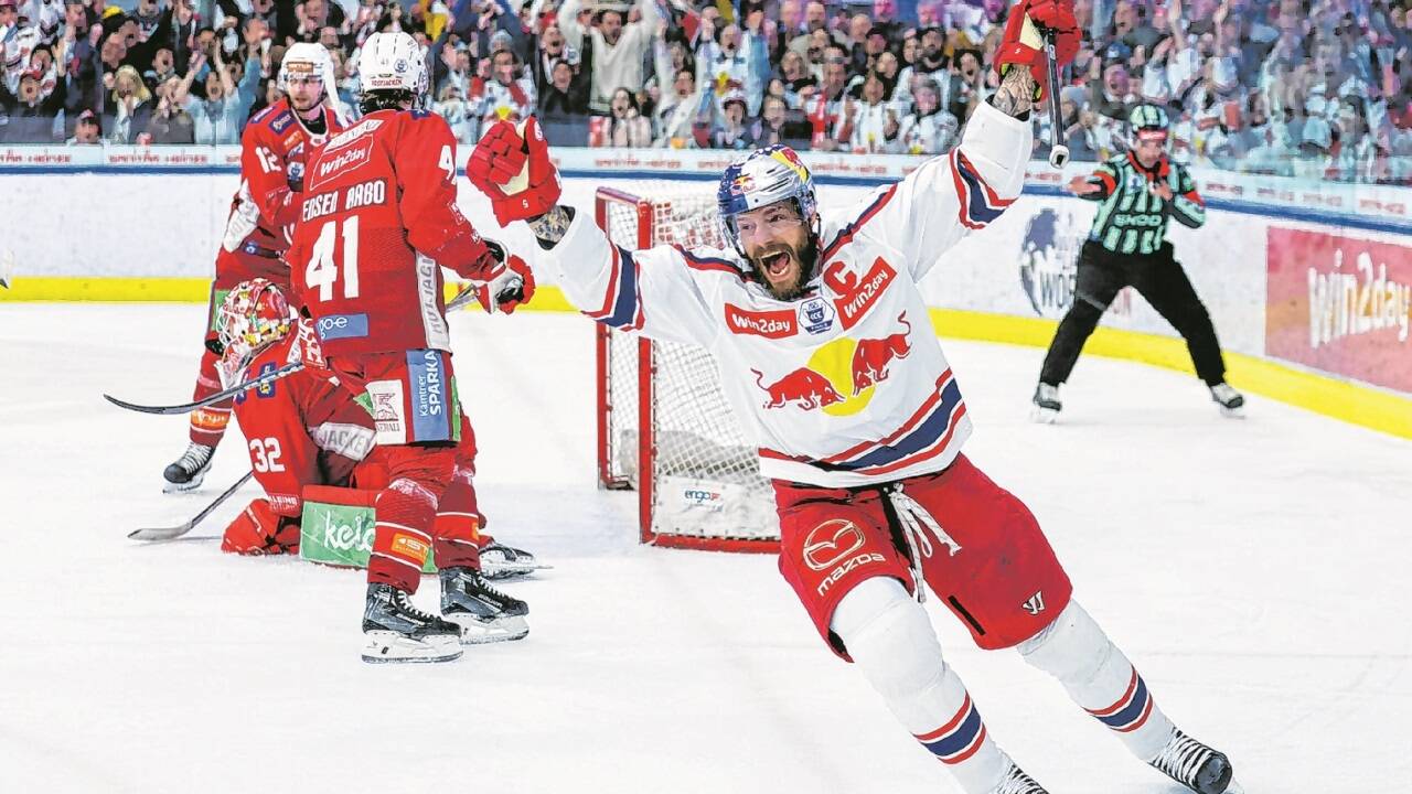 Thomas Raffl (re.) startete mit dem frühen 1:0 die Partynacht im Volksgarten. Thomas Raffl (re.) startete mit dem frühen 1:0 die Partynacht im Volksgarten.