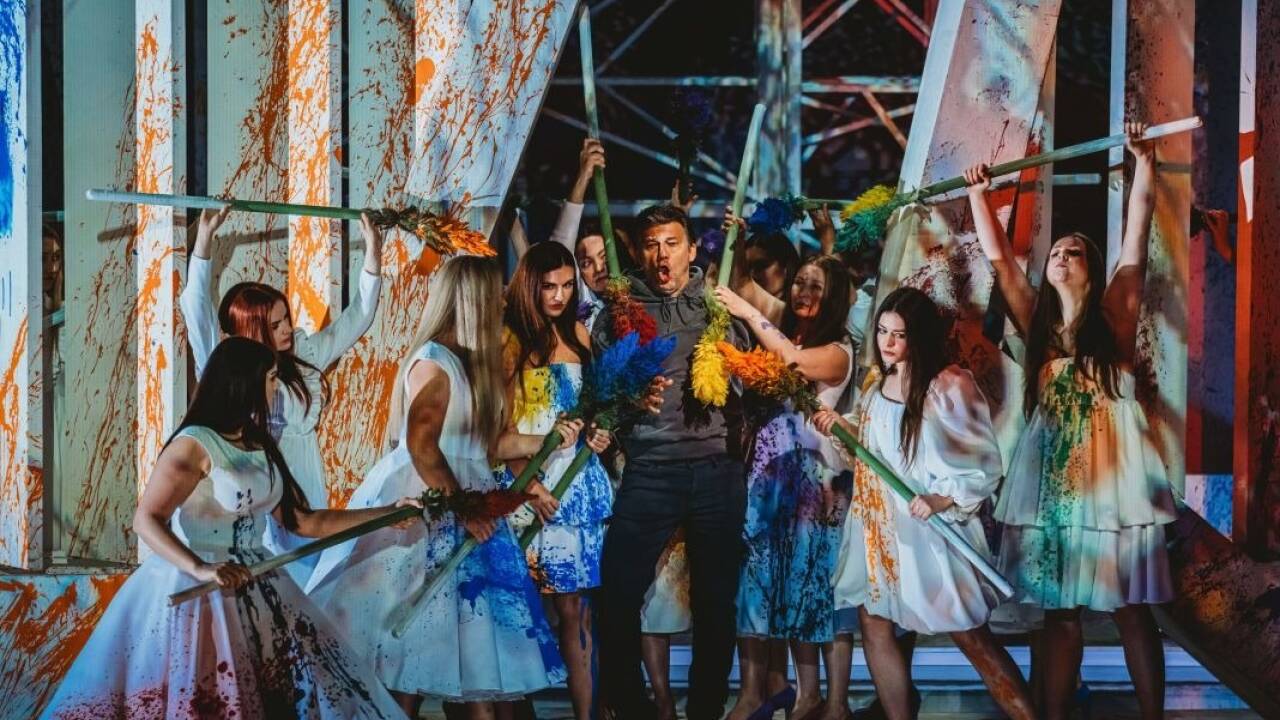 Szene aus „Parsifal“ bei den Tiroler Festspielen Erl.  Szene aus „Parsifal“ bei den Tiroler Festspielen Erl.