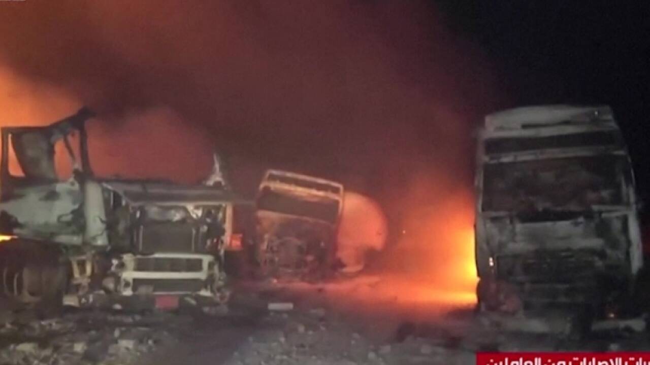 Bilder der Zerstörung im Houthi-TV-Sender Al-Masirah 