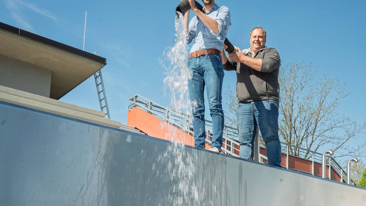 Die Stadt dreht auf: Amtsleiter Roland Oberhauser und Lepi-Betriebsleiter Thomas Tobolka. 