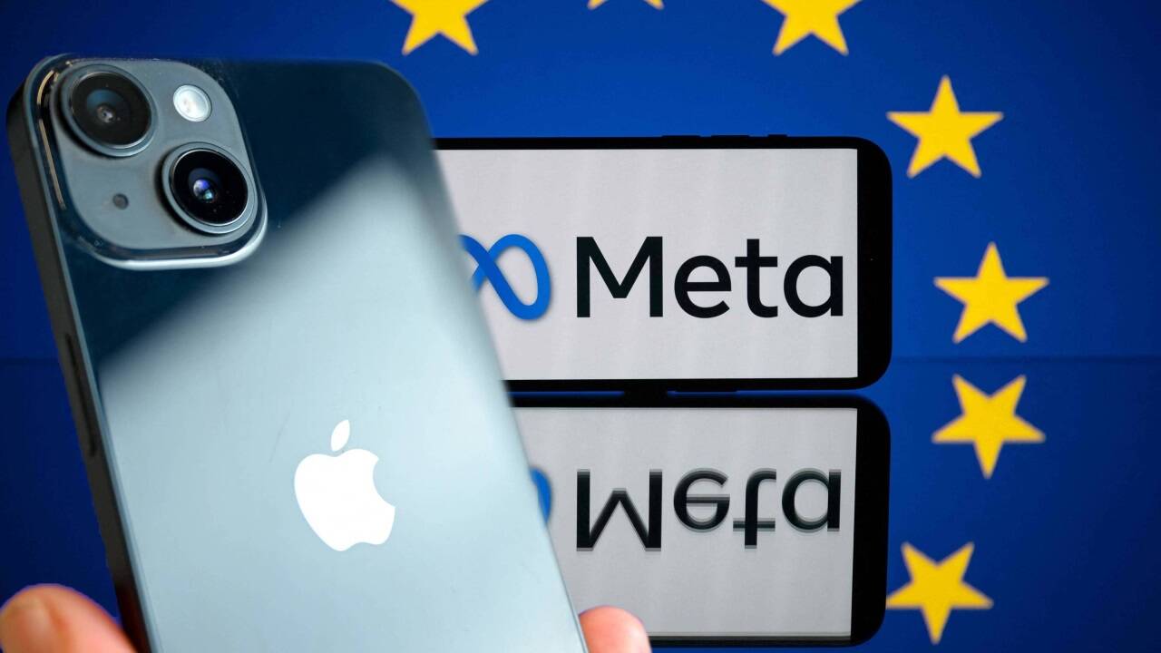 Die EU verhängte eine Strafe gegen Apple und Meta. Die EU verhängte eine Strafe gegen Apple und Meta.