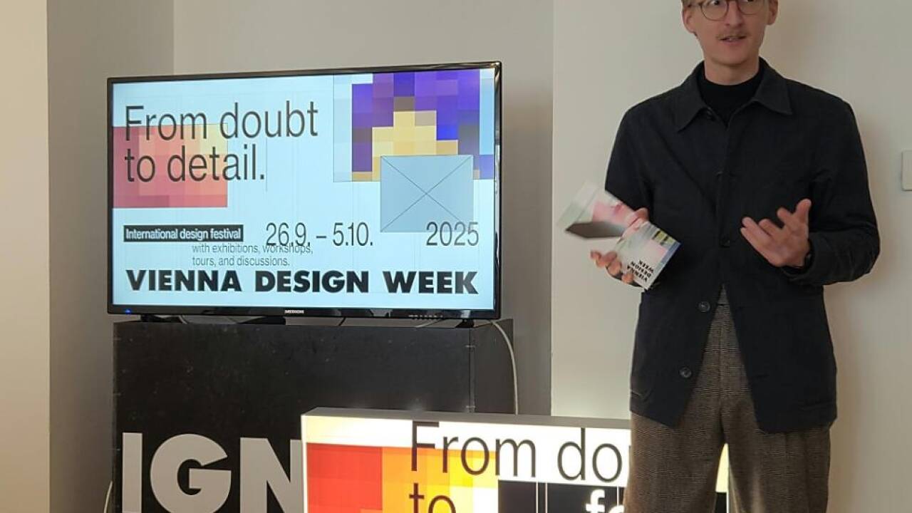 Direktor Roland präsent neues Erscheinungsbild der Design Week 