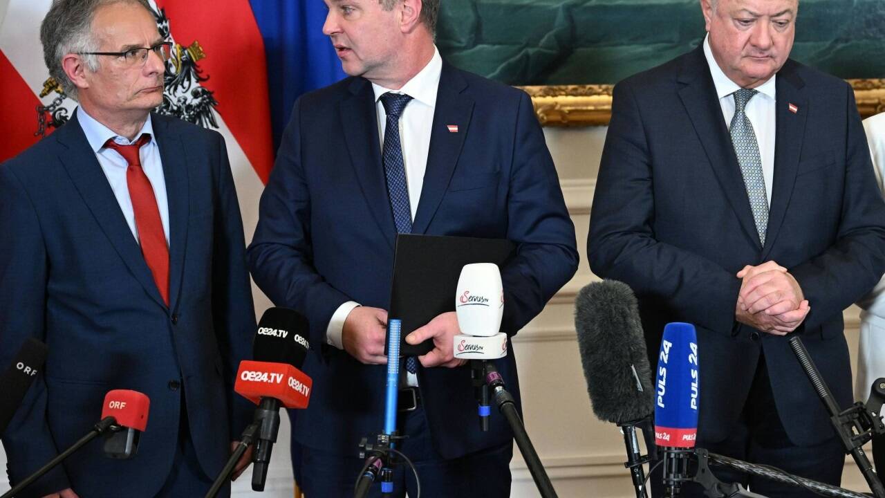 Müssen Milliarden einsparen: Finanzminister Markus Marterbauer, Vizekanzler Andreas Babler, Bundeskanzler Christian Stocker. 