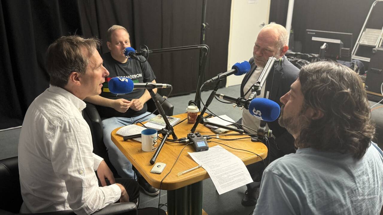 Die SN-Popcaster in Aktion: Clemens Panagl, Florian Oberhummer, Bernhard Flieher und Robert Innerhofer. 