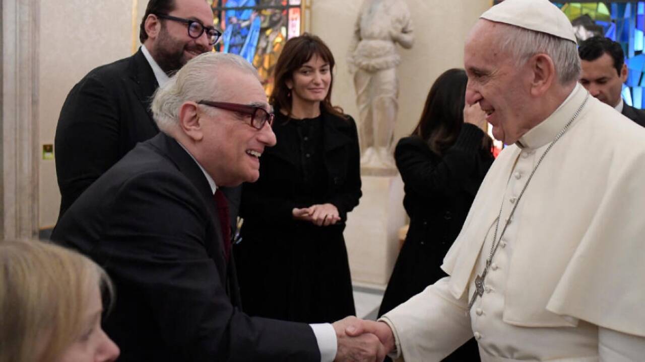 Martin Scorsese und Papst Franziskus im Jahr 2016 