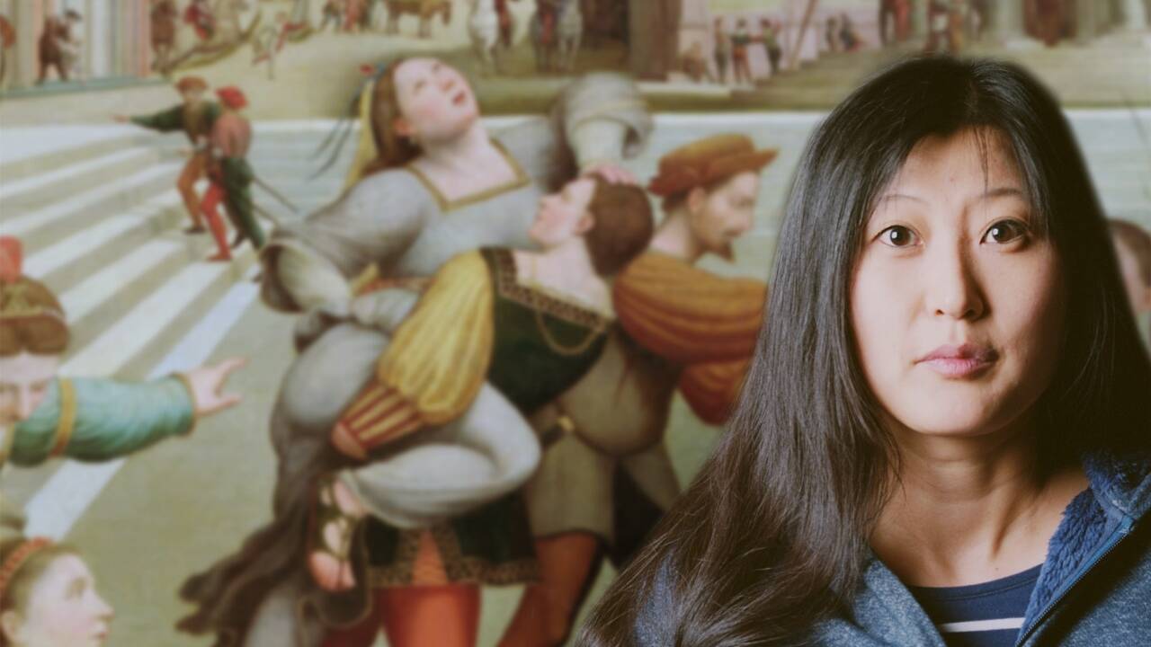 Anna Kim und „Die Entführung der Dina“ von Guiliano Bugiardini<br>  Anna Kim und „Die Entführung der Dina“ von Guiliano Bugiardini<br>