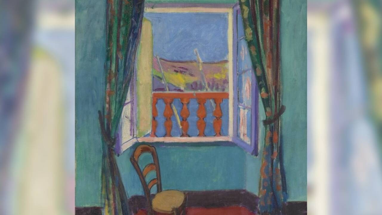 Olga Meerson, Blick durch das Fenster, Collioure 1911, Öl auf Leinwand, Städtische Galerie im Lenbachhaus und Kunstbau München. 