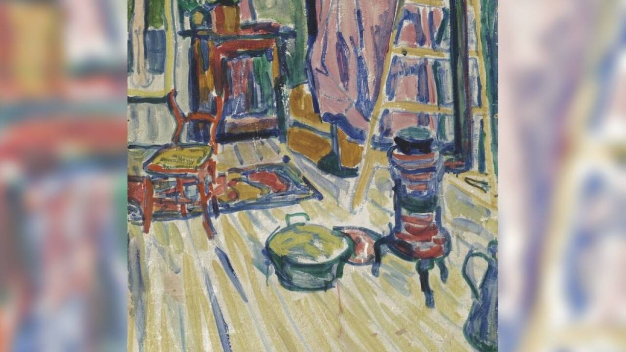 Olga Meerson, Interieur, um 1910, Öl auf Leinwand, Privatsammlung.  