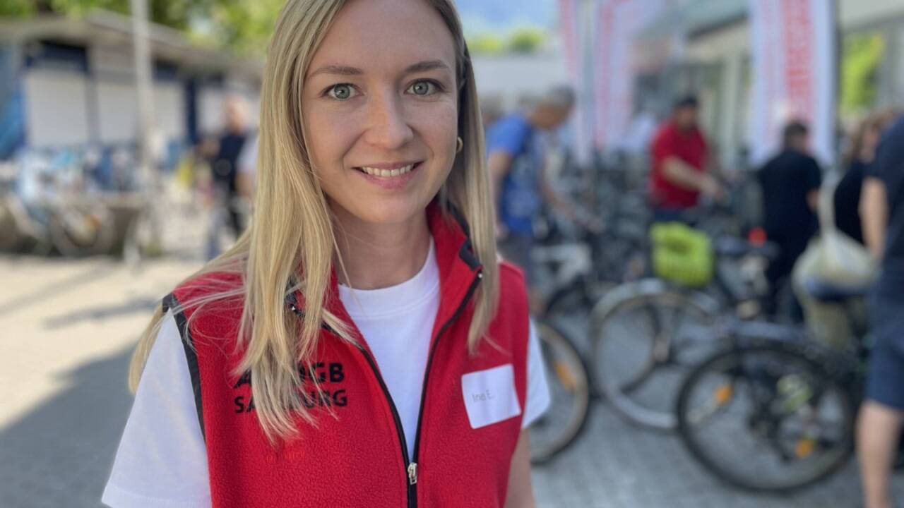Organisatorin Ines Emersberger von der Arbeiterkammer Salzburg. 