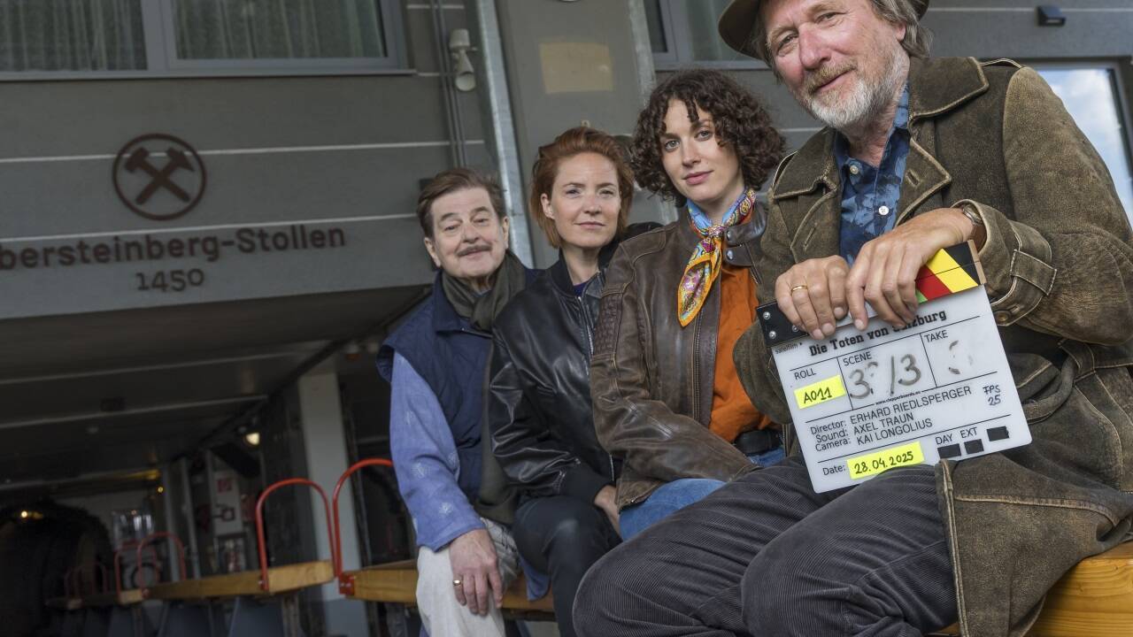 Erwin Steinhauer, Patricia Aulitzky, Fanny Krausz und Michael Fitz ermitteln dieses Mal im Stollen der Salzwelten Hallein.  