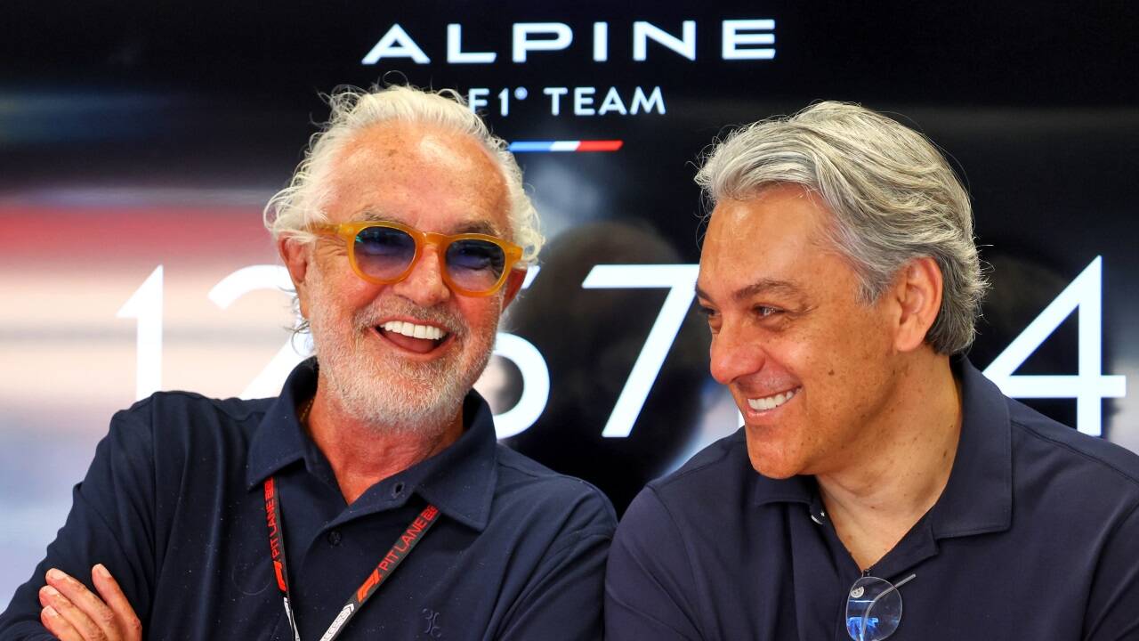Der neue Alpine-Teamchef Flavio Briatore mit Renault-Geschäftsführer Luca de Meo. Der neue Alpine-Teamchef Flavio Briatore mit Renault-Geschäftsführer Luca de Meo.