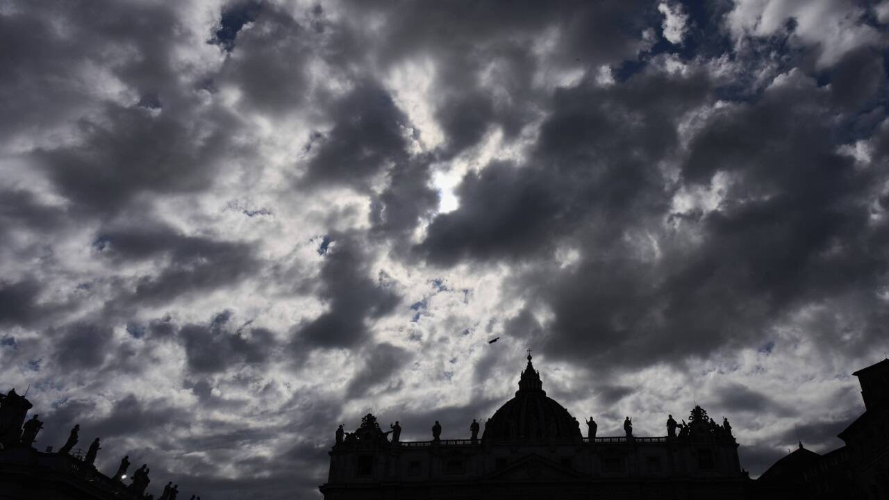 Wolken-Schauspiel in Rom.  