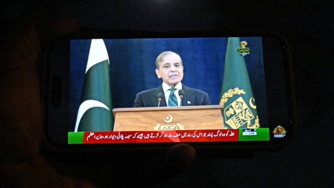 Premier Shehbaz Sharif sprach zur Nation in Pakistan 