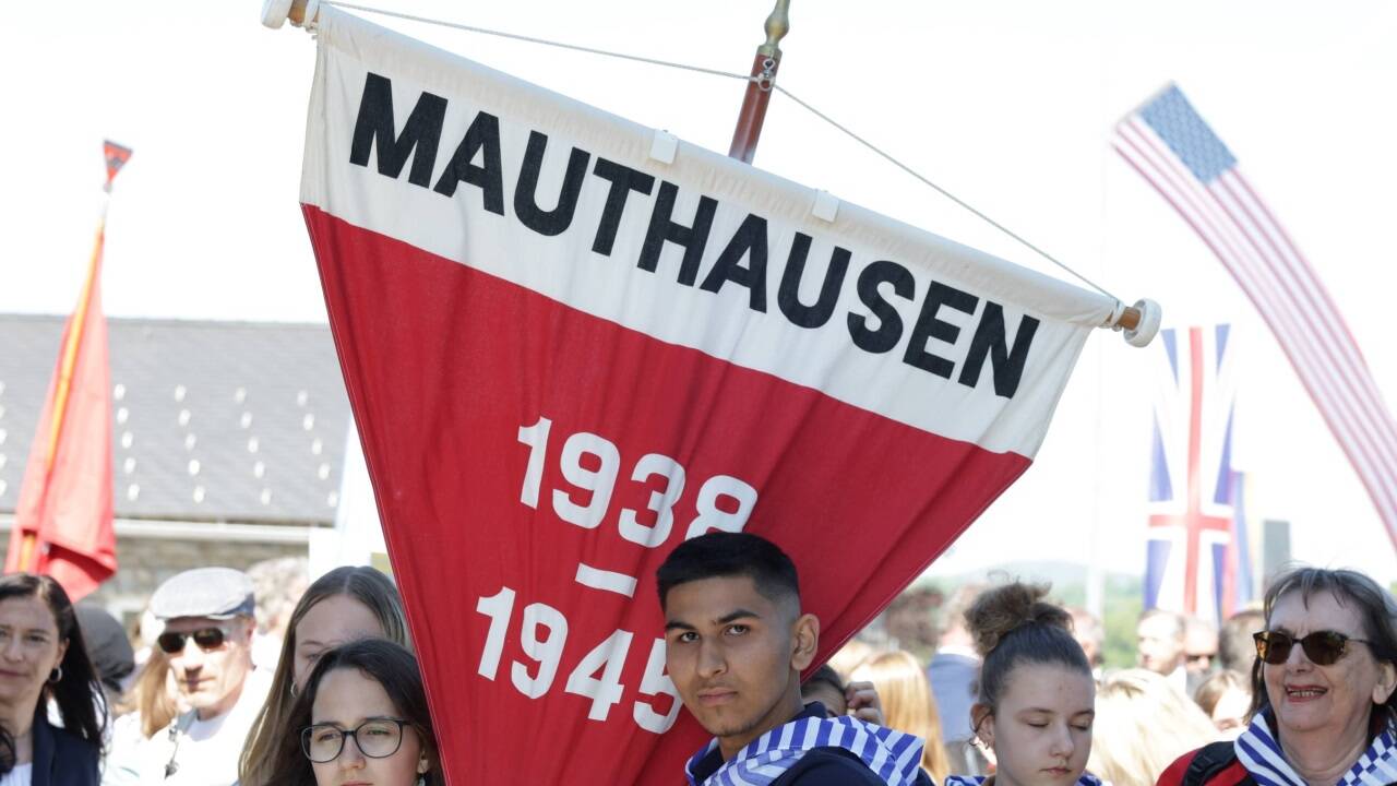 Opferverbände im Rahmen der Befreiungsfeier in der KZ-Gedenkstätte Mauthausen am Sonntag, 11.Mai 2025 in Mauthausen  Opferverbände im Rahmen der Befreiungsfeier in der KZ-Gedenkstätte Mauthausen am Sonntag, 11.Mai 2025 in Mauthausen
