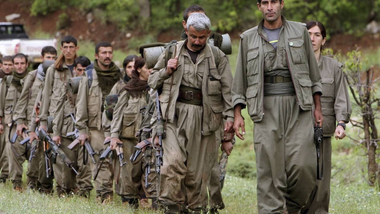 PKK-Kämpfer beim Training: Die ursprünglich politische Gruppe wurde militant. 