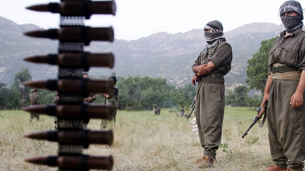 PKK-Kämpfer beim Training: Die ursprünglich politische Gruppe wurde militant. 
