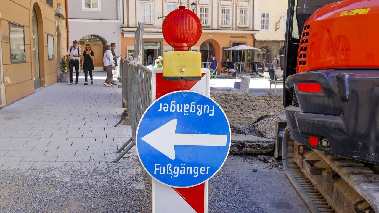 Die Arbeiten auf dem Waagplatz sind im Gange.  