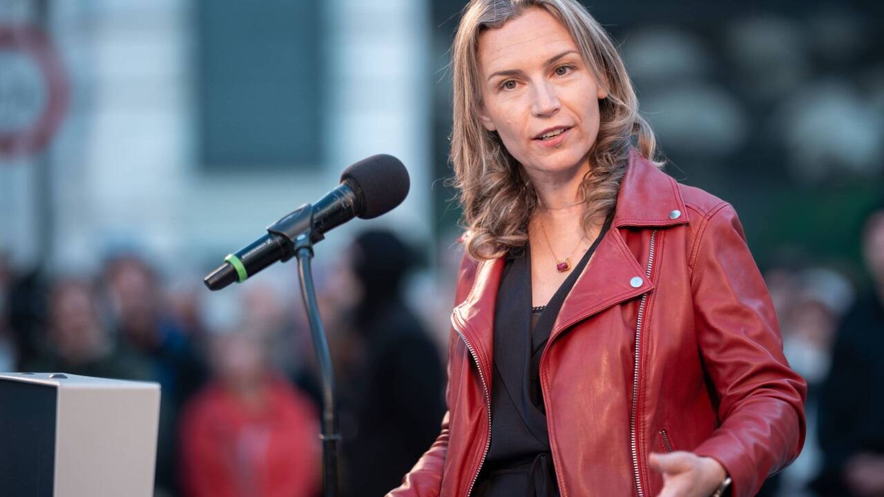 Die albanisch-britische Politikwissenschaftlerin und Philosophin Lea Ypi bei ihrer „Rede an Europa 2025“  